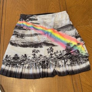 Lucky In Love Rainbow Prism Scallop Tennis Pickleball Skort Long 17” Small NWOT